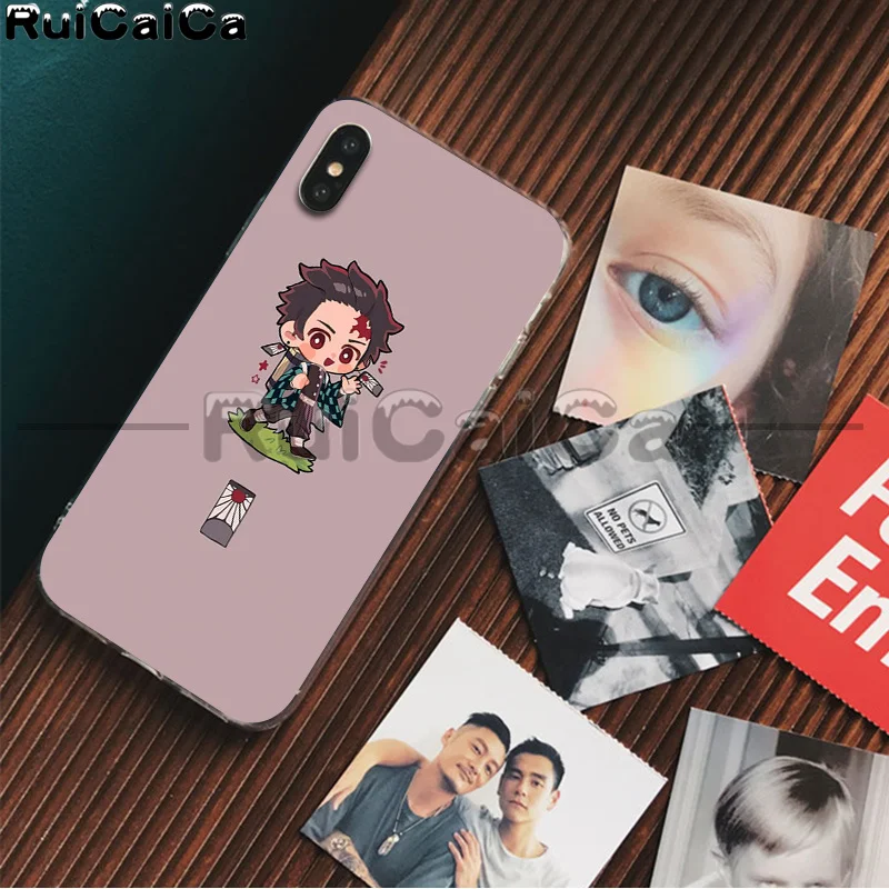 A5 RuiCaiCa Demon Slayer Kimetsu No Yaiba рукоделие принт рисунок чехол для телефона iPhone 8 7 6S Plus X XS MAX 5 5S SE XR 11 11pro - Цвет: A5