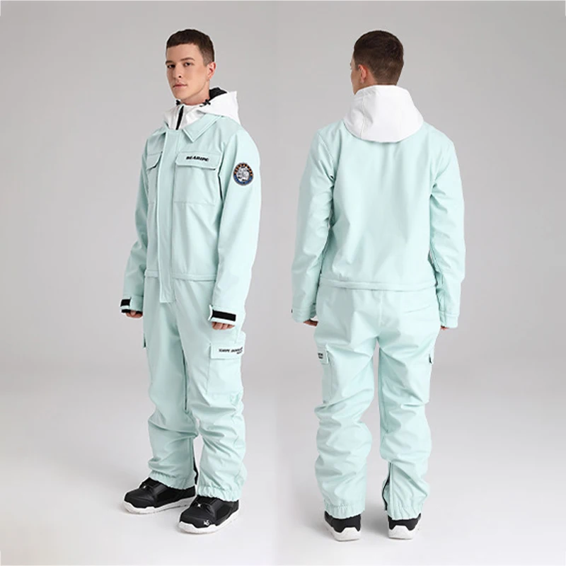 Уличные мужские снежные костюмы с капюшоном ветрозащитный мужской лыжный