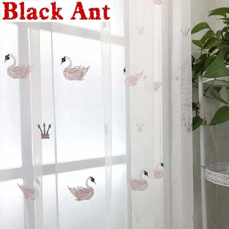 С короной 1 шт. шторы с принтом &quotлебеди&quot фатиновой юбкой для маленькой девочки