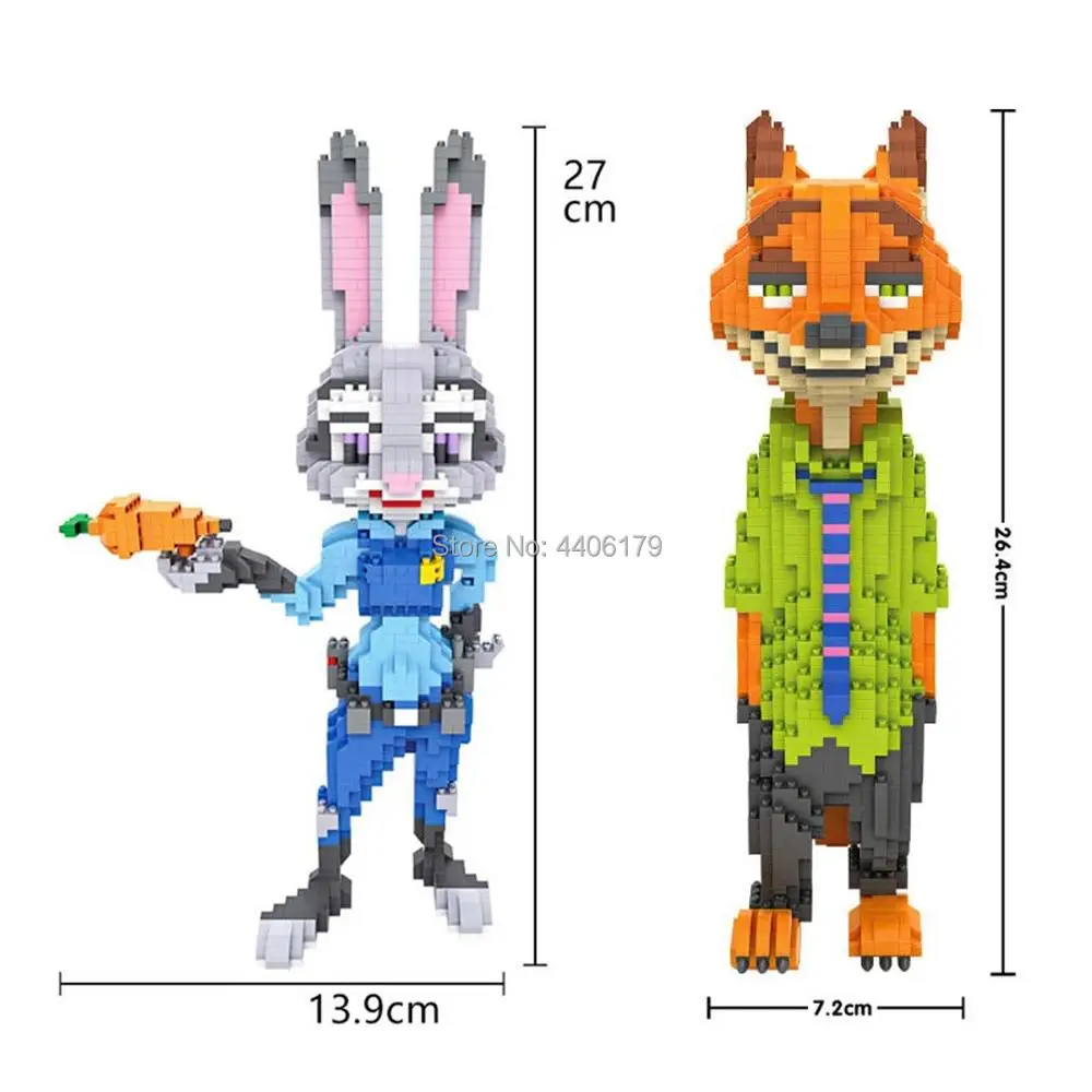 Лидер продаж фигурки персонажей мультфильмов зоотрополис Ник лиса Джуди кролик