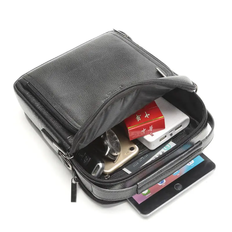 New 2019 Brand Men's Genuine Leather Business Bag Men High Quality Handbags Large Travel Briefcases Male Cowhide Messenger Bags