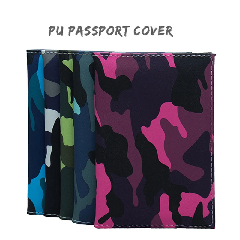Camouflage Passport Cover Waterproof Passport Holder Designer Travel Passport Wallets For Documents Card Holder