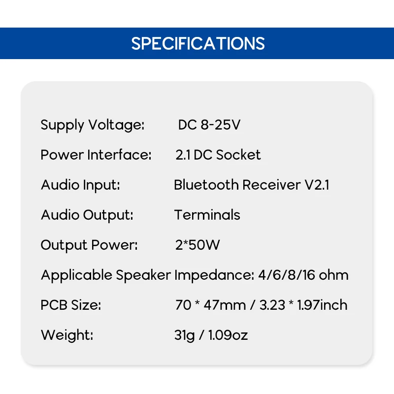 Беспроводной усилитель аудиоресивера TDA7492P обновленная версия Плата усилителя