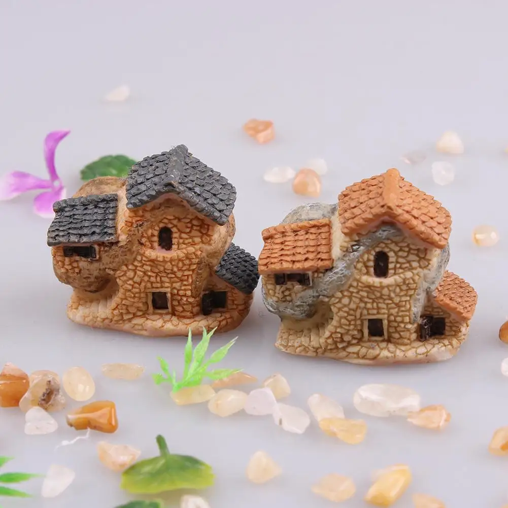 Мини Дом микро пейзаж мини старые город ворота Смола DIY Декор украшения поделки