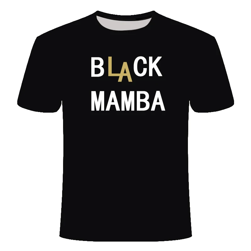 Футболка Kobe Bryant black mamba летняя мужская футболка с короткими рукавами круглым