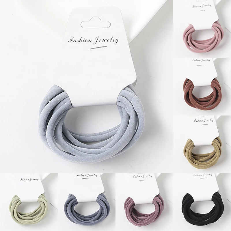 Basic Elastic Hair Bands For Girls  Tie Gum Scrunchie Ring Rubber Bands 2020 Hair Accessories Set