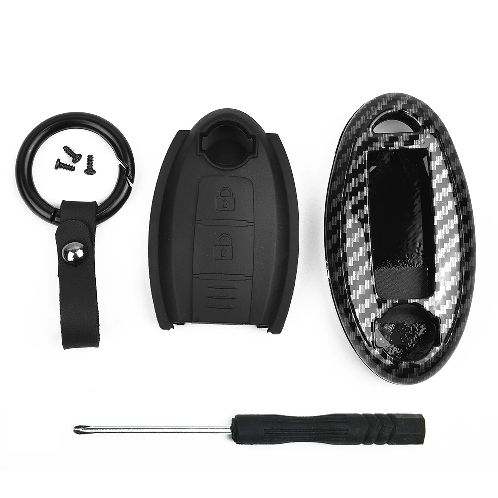

Protector Cover Car Key Case Keychain Black Skyline Juke ABS New Durable