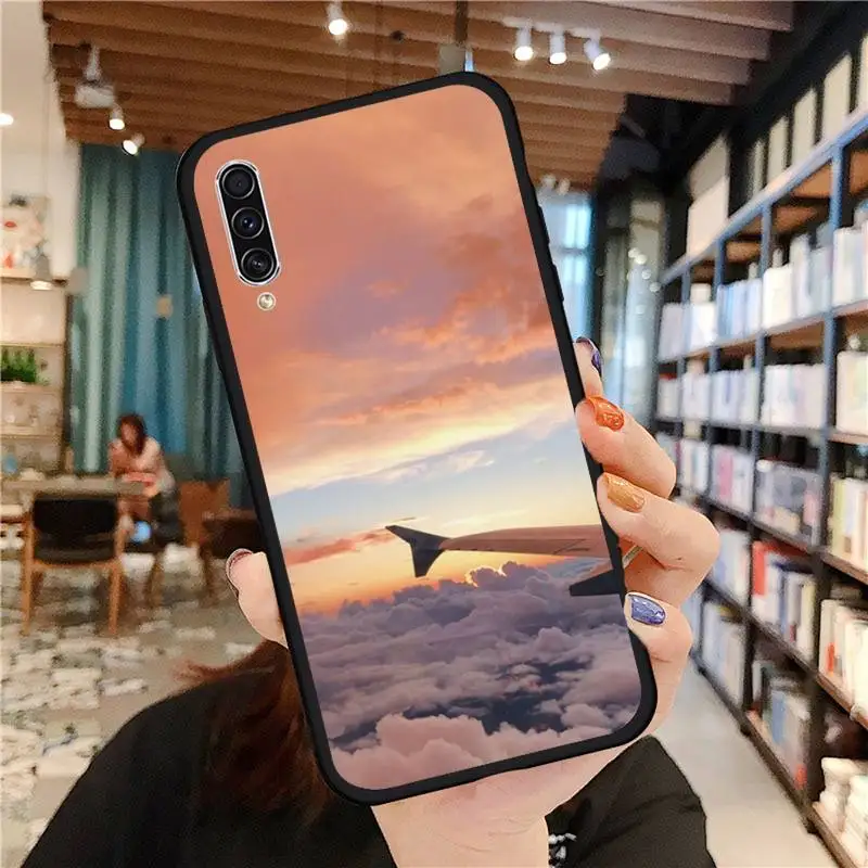 

Aircraft travel cloud Airplane Phone Case For Samsung galaxy A S note 10 7 8 9 20 30 31 40 50 51 70 71 21 s ultra plus