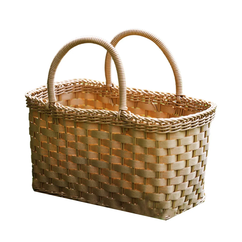 

1pc Pet Knitting Bag Picnic Basket Dish Carrier Household Basket Bath Basket