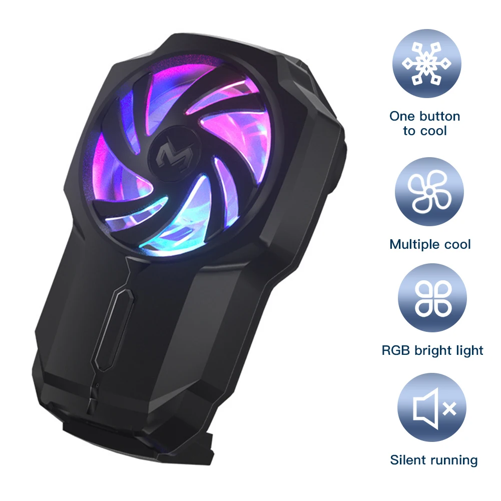 

3Gears Adjustable Game Mobile Phone Cooling Fan Radiator Portable Cell Phone Cooler Heat Sink Gaming Fans for iPhone Xiaomi