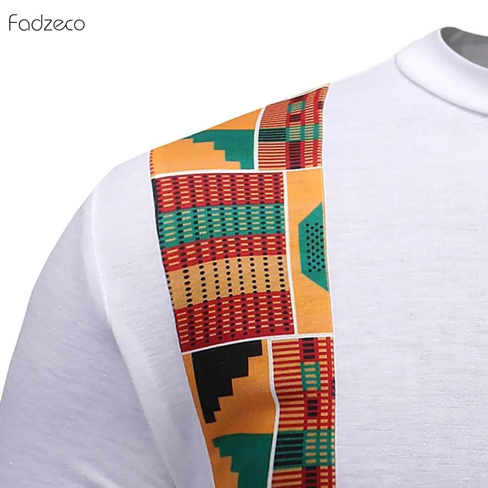 Новинка 2019 от Fadzeco африканская мужская одежда Dashiki воротник поло из Анкары