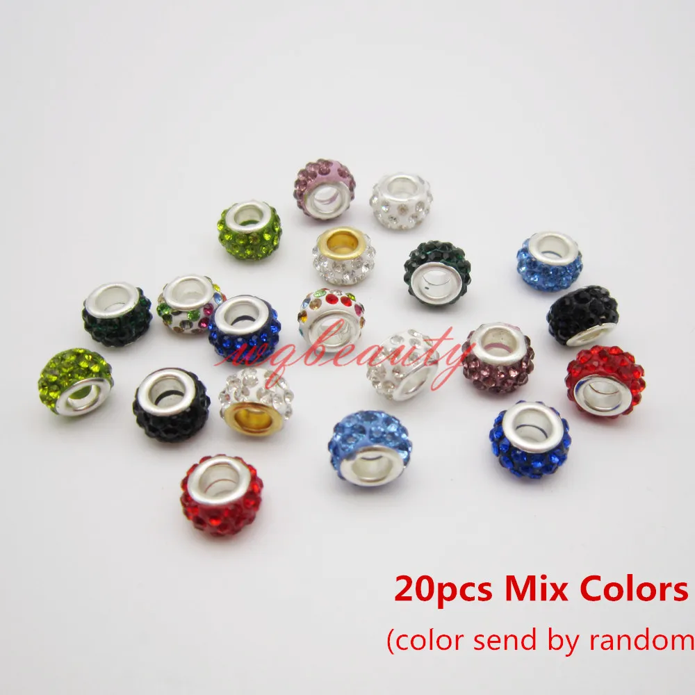 20pcs Mix Colors 20 шт./упак. разные цвета Стразы, подвязанные лентой, с объемной волной, дредлоки, для увеличения объема, бусины кольца трубки для волос Средства для укладки волос - Цвет: 20pcs Mix Colors