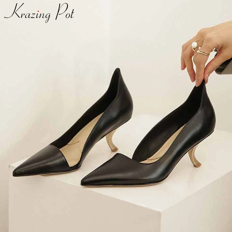 Krazing pot/уникальный дизайн Из кожи с натуральным лицевым покрытием на высоком