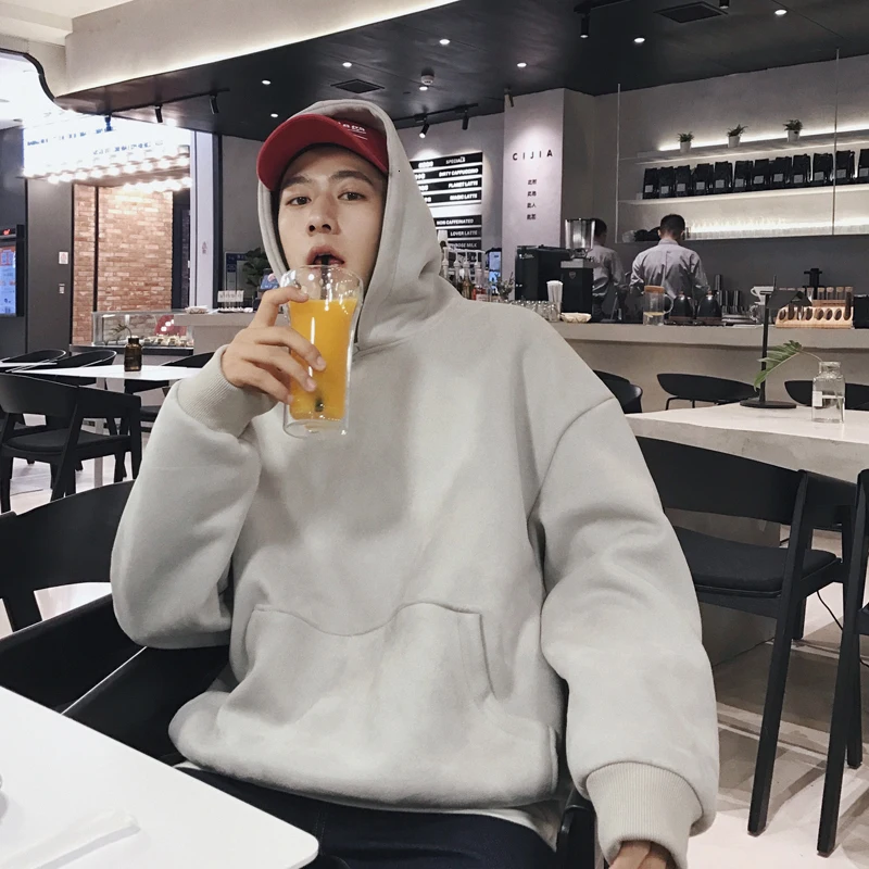 Мужская толстовка с капюшоном Повседневная Свободная Толстовка пуловер