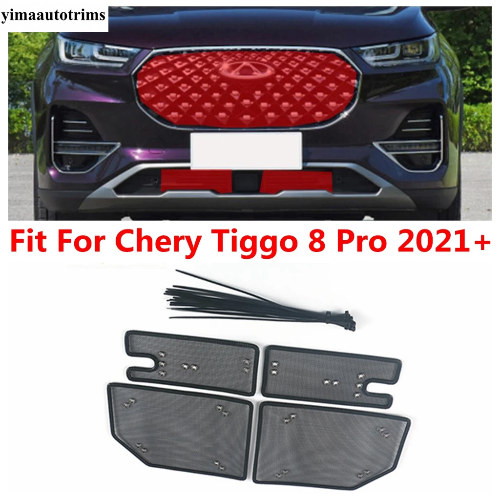 

Car Middle Insect Screening Mesh Front Grille Insert Net Anti-mosquito Dust Cover Trim Accessories For Chery Tiggo 8 Pro 2021