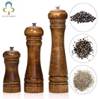 Мельница для соли и перца из массива дерева с прочной регулируемой Керамической мельницей, 5 