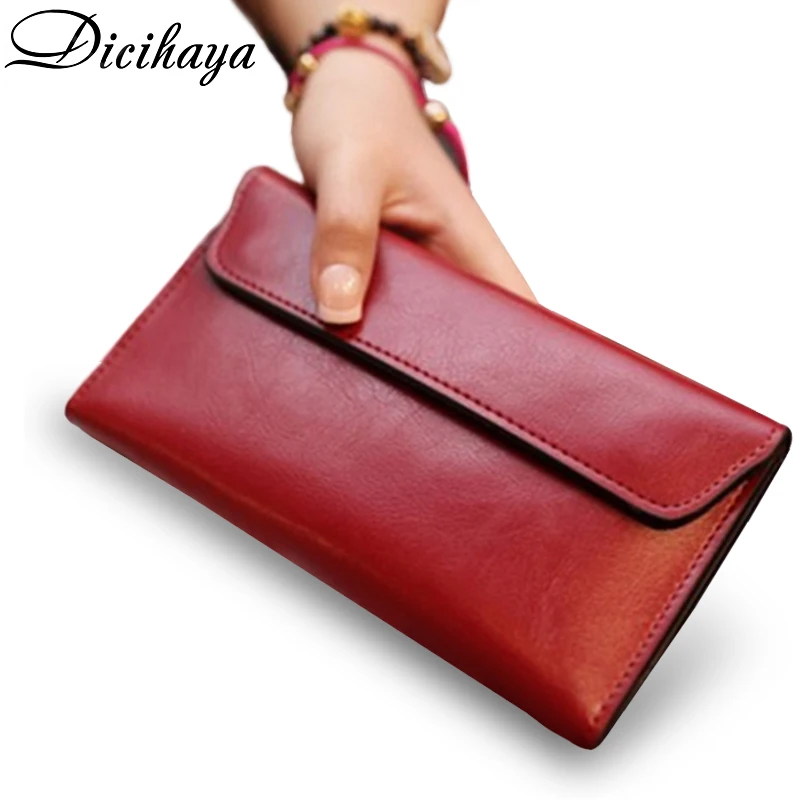 Кожаные женские кошельки DICIHAYA модный клатч кошелек женская сумка портмоне зажим