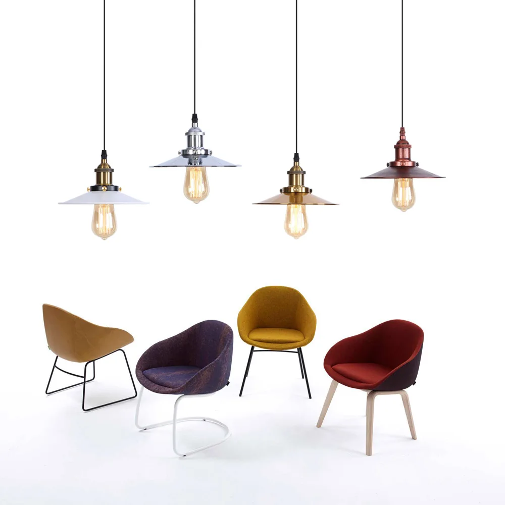 Эдисон винтажный светодиодный подвесной светильник Лофт декор белый Железный