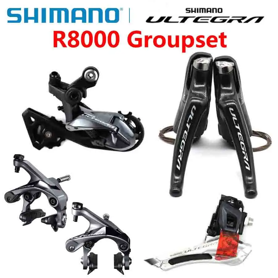 

SHIMANO Ultegra R8000 Groupset 2x11 Speed R8000 Derailleurs Road Bicycle ST+FD+RD Dual Control Lever Front Rear Derailleur SS GS