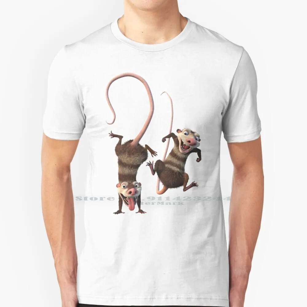 

Ice Age Crash And Eddie T Shirt Cotton 6XL Ice Age Crash And Eddie Cheeky Brother Love Twin Opossum Brothers Nostalgic