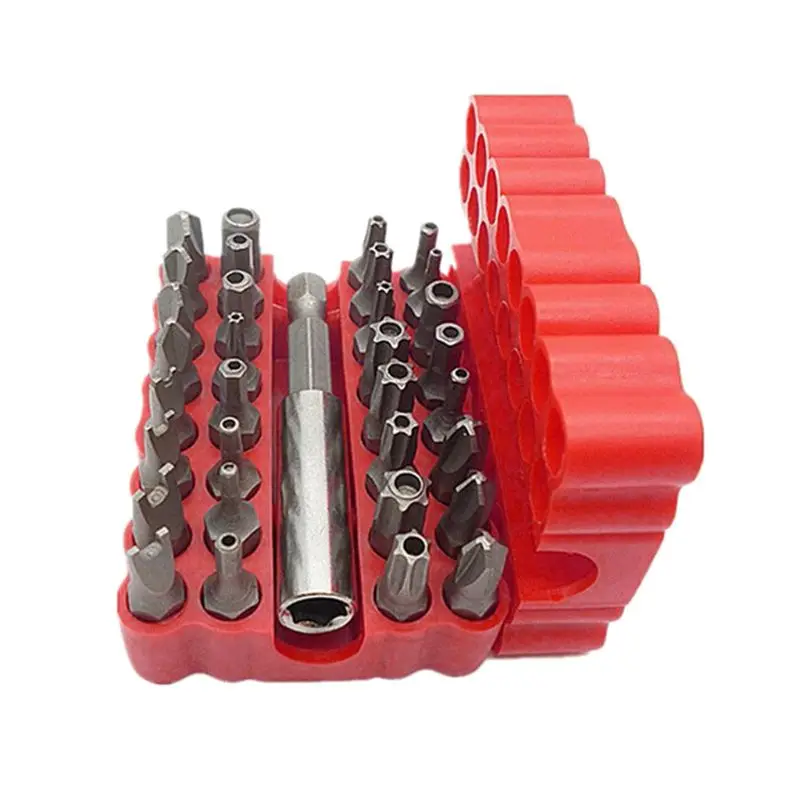 

33pcs Security Bit Set with Magnetic Extension Bit Holder Tamper Star Screwdriver Bits Set Quick Release Bit Holder
