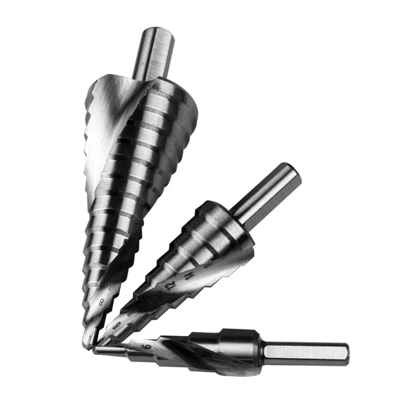 

Double Fluted Step Drill Bit for Cutting Metal Hole 19 Sizes 0.15 0.17 0.29 inch Genuine High Speed Steel