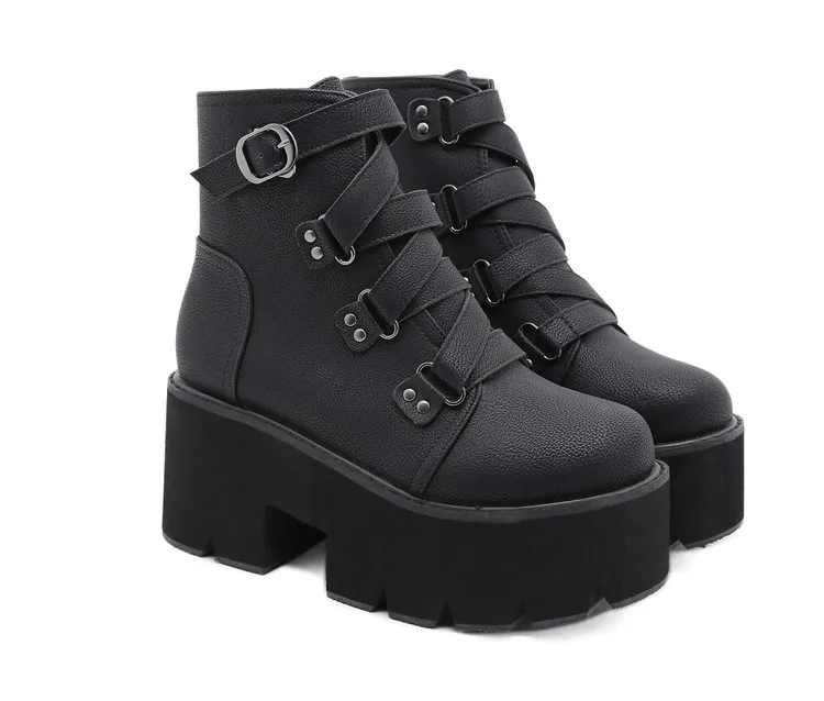 

shoes thick Big size autumn and high heel winter new style Club women's short boots