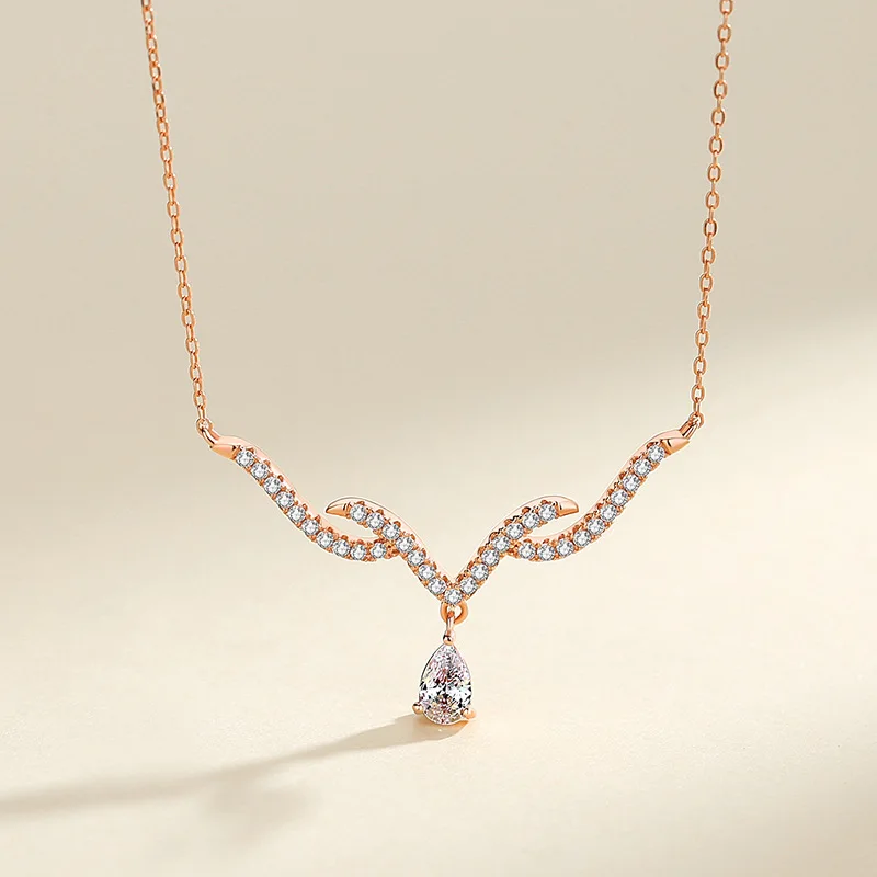 

S925 Sterling Silver Antler Necklace Female Creative Sweater Chain Has You All the Way Clavicle Chain Pendant Item Jewelry