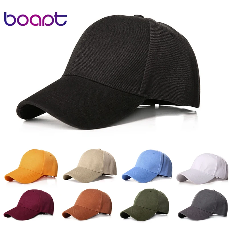 Бейсболка унисекс брендовая однотонная модная Регулируемая Кепка от солнца с