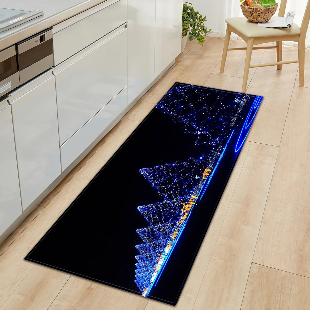 Рождественский кухонный коврик Zeegle для ног из микрофибры гостиной ванной