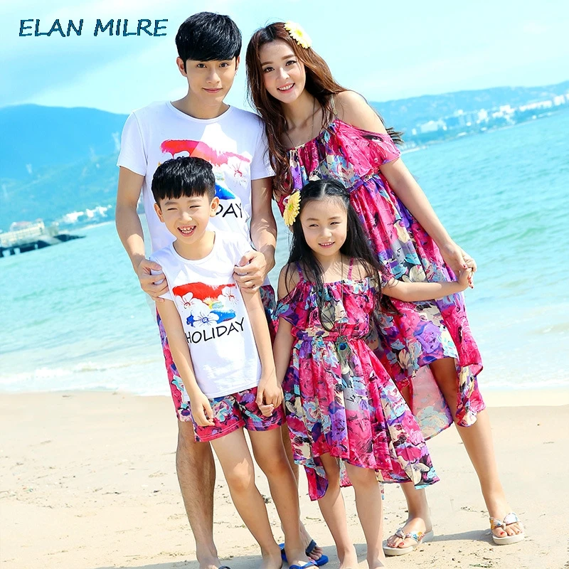 2020 одежда для папы мамы дочки и сына пляжное платье футболки брюки семейная