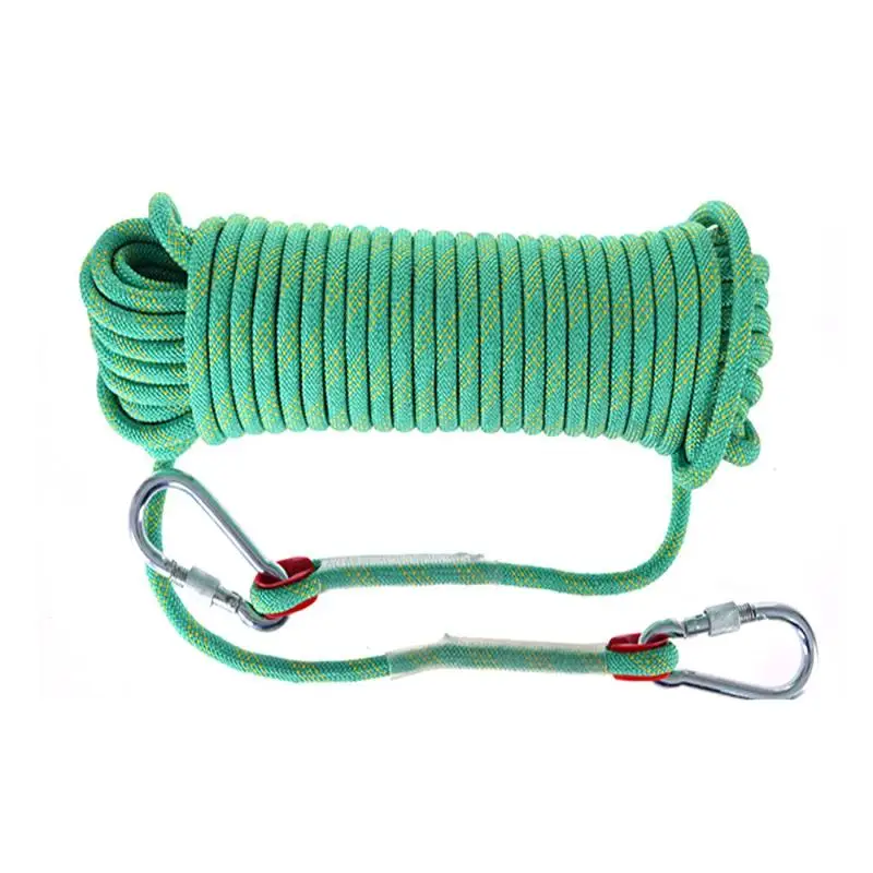 

10mm 10/20/30m Climbing Rope Hook High Strength Emergency Safety Hiking Rope Camping Rescue Rope Outdoor Survival Tool