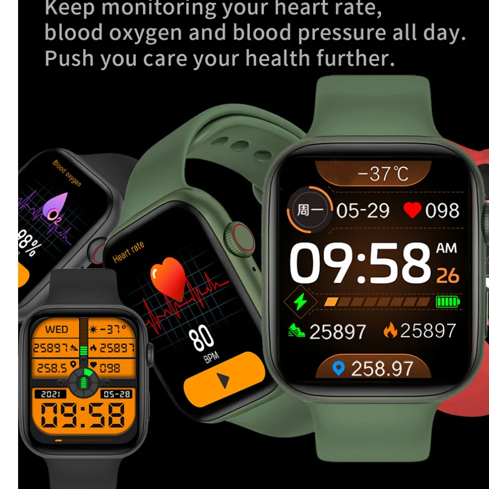 

Newest i7+ Pro Smart Watch Series 7 Infinite Screen Bluethooth Call Heart Rate Blood Pressure Waterproof SmartWatch Men Women