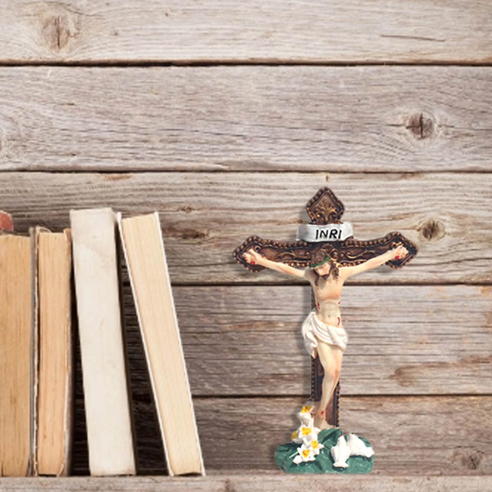 

Exquisite Resin Craftsmanship Good Friday Church Souvenir Jesus Cross Resin Ornaments Home Decoration Commemorative Gift