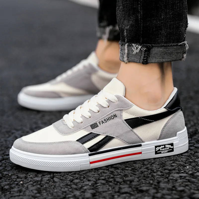 

Men's Shoes New Men's Casual Canvas Shoes Korean Fashion Shoes Breathable Student Sports Shoes Board Shoes Men