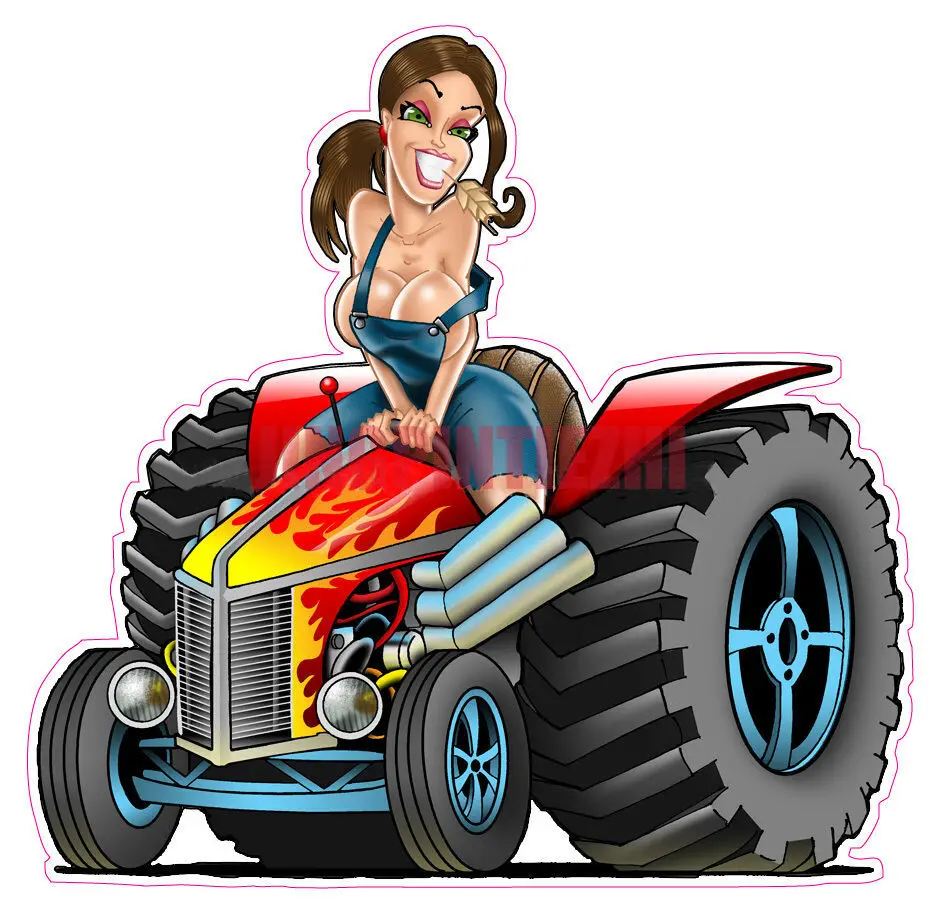 

Personality Car Sticker Farm Girl Decal Vinyl Decal Vinyl Stickers Car Window Body Decorative Stickers Accessories