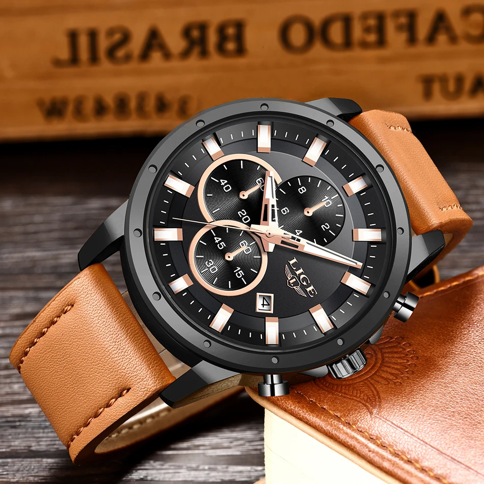 Relojes Hombre LIGE New Mens Watches Waterproof Man Clock Top Brand Luxury Army Military Retro Sport Male Quartz Watch Men Gift | Наручные