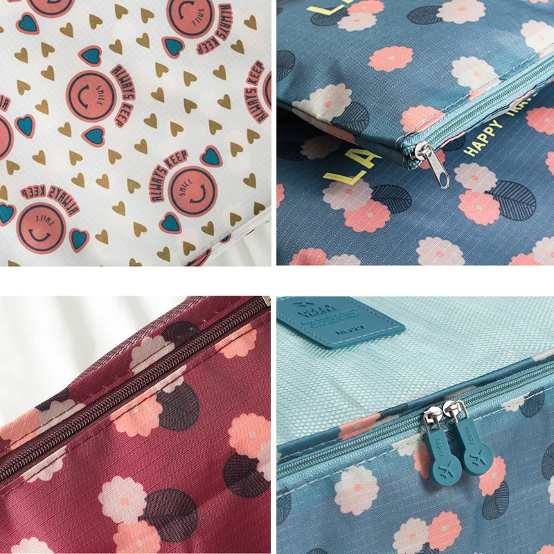 

2019 Travel Accessories Dot Print Suitcase Storage Bag Waterproof Inner Clothes Storage Finishing Bag 6 Piece Set Extra Large