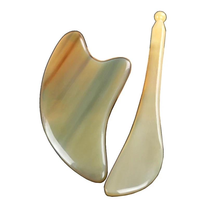 

Natural Gua Sha Scraper White Yak Ox Horn Tendon Stick Facial Massager Beauty Health Relax Eye Neck Back Body Face Skin Care