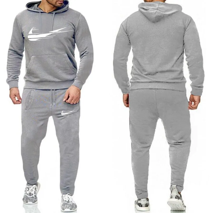 Новый брендовый спортивный костюм 2019 модные толстовки для мужчин спортивная