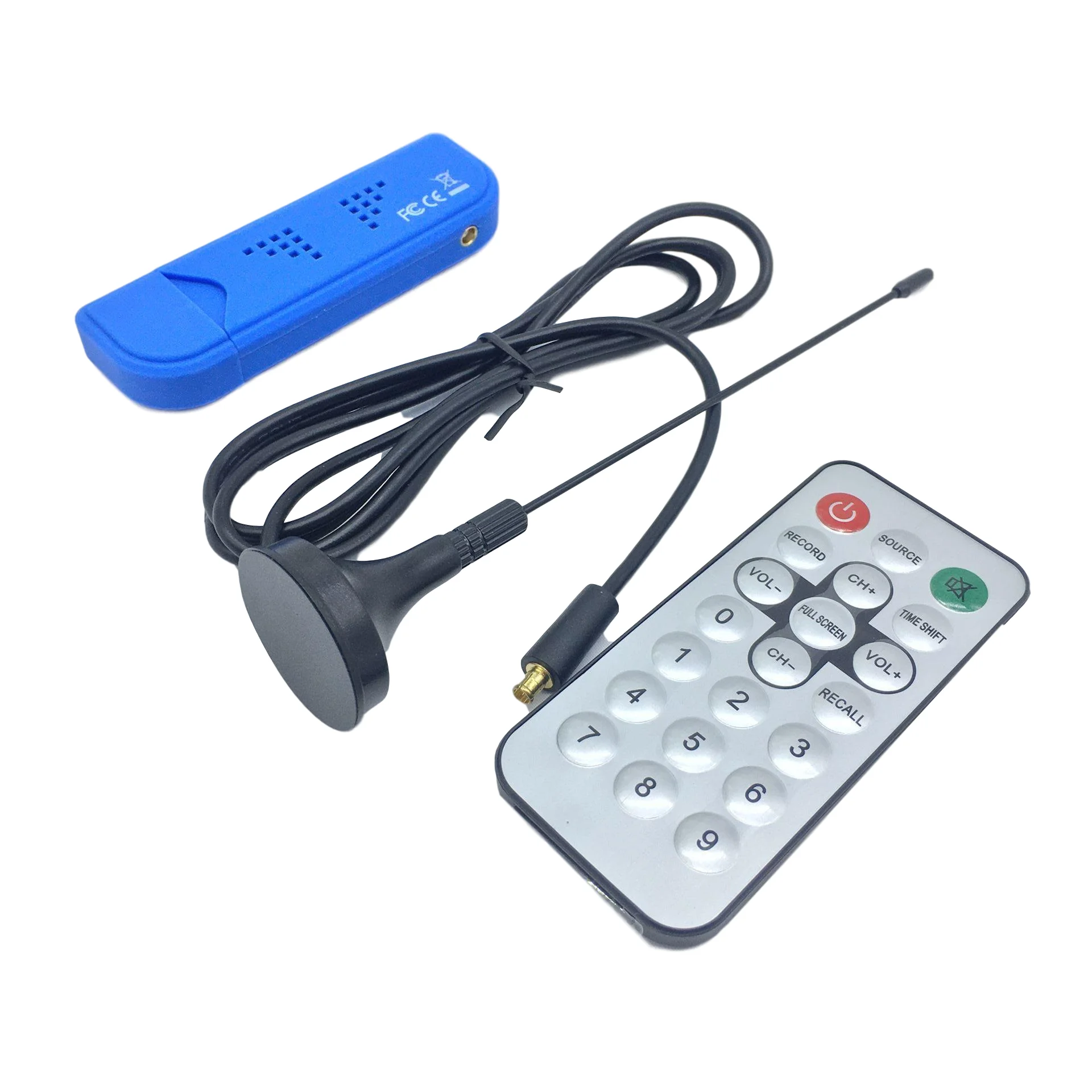 ТВ-тюнер USB2.0 синий ТВ-Стик DAB FM DVB-T RTL2832U R820T цифровой ТВ-ресивер ИК-пульт