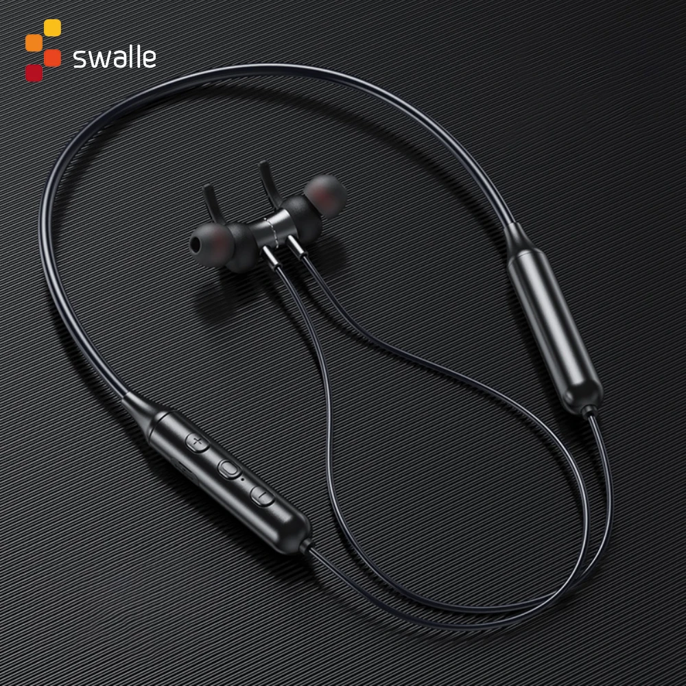 

Swalle V5.0 Bluetooth Headset Wireless Sport Earpiece Handsfree With Mic HD call Bluetooth Earphone Earloop Earbuds 6D Stereo