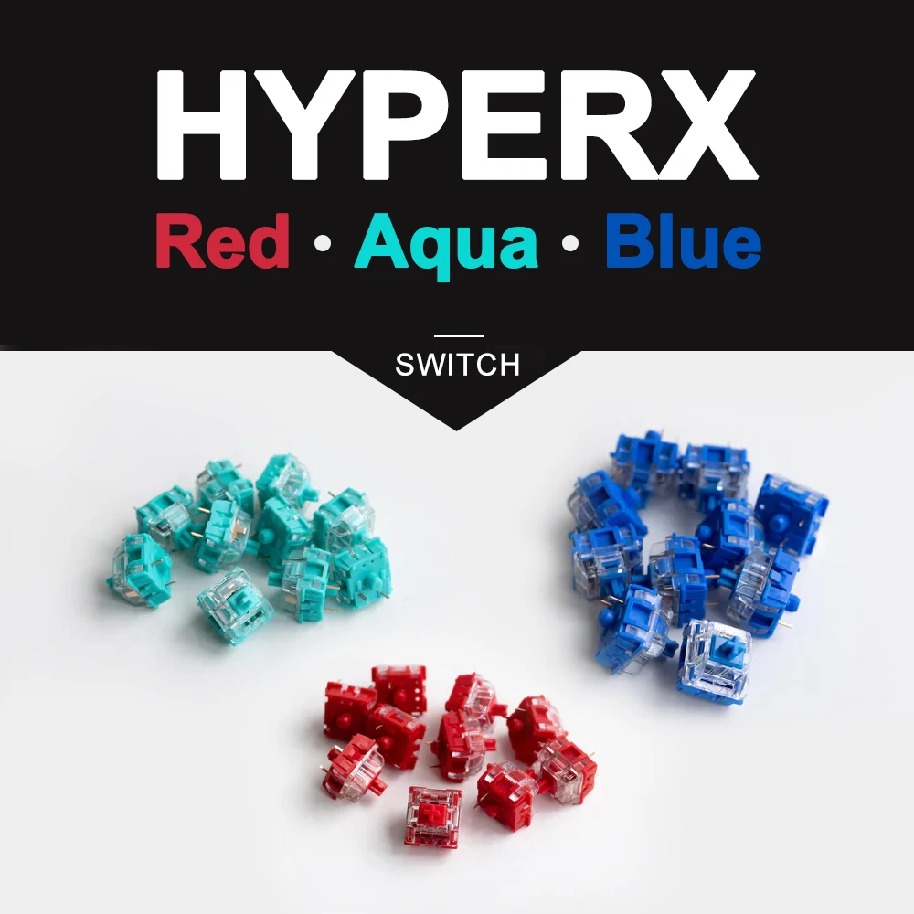 Механическая клавиатура HyperX Red Aqua Blue Switch игровая с линейными тактильными осями