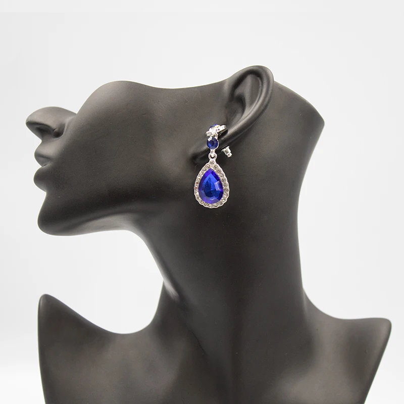 Серьги Свадебные ювелирные изделия Стразы свадебные серьги для женщин круглые