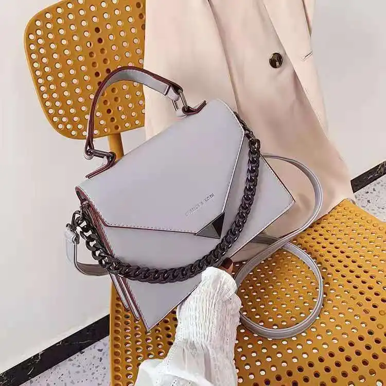 Foreign trade texture diagonal bag female bag 2021 spring new fashion lady shoulder bag chain handbag