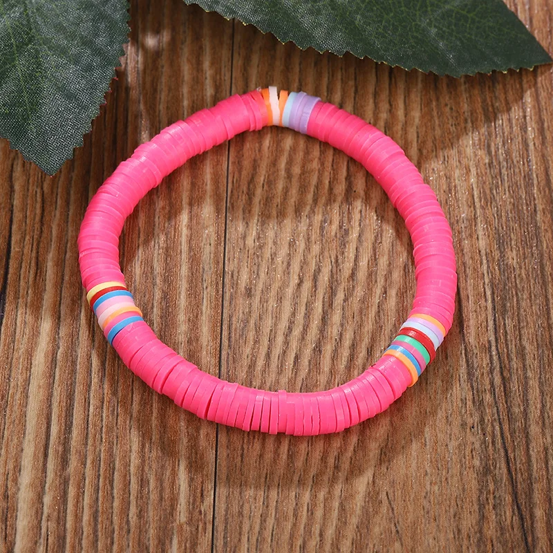 6/12 шт./компл. Смешанный Браслет из полимерной глины и серьги в стиле бохо