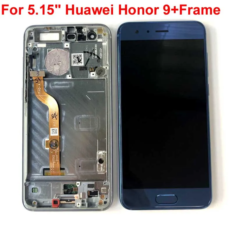 Тестирование нового 5,15 дюйма для huawei honor 9 honor 9 STF-L09 STF-AL10 STF-AL0 ЖК-дисплей экран+ цифровой преобразователь сенсорного ввода с рамкой