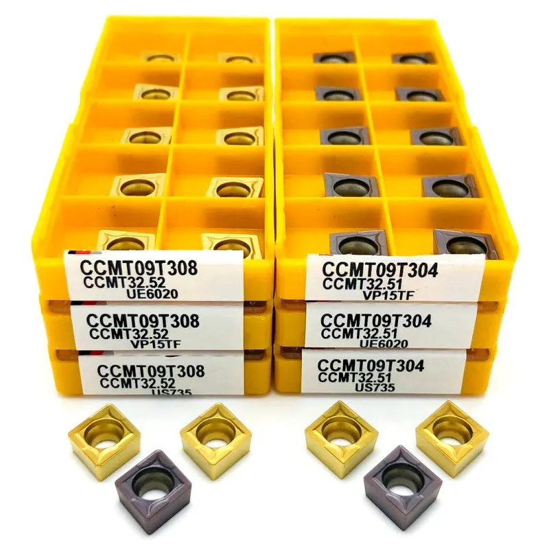 Карбидная вставка CCMT09T304 VP15TF UE6020 US735 металлический поворотный инструмент