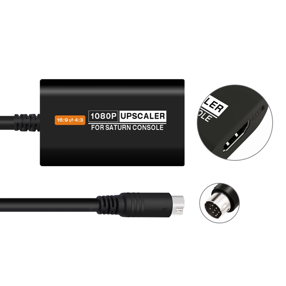Игровая консоль HDMI совместимый адаптер для Sega Saturn 1080P HD ТВ конвертер с кабелем 16/9