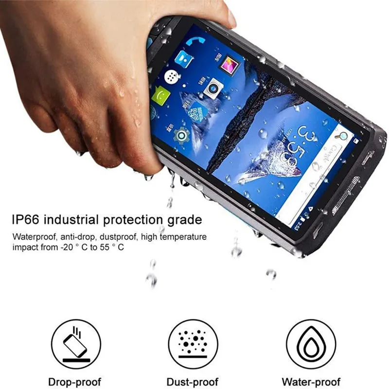 Портативный Android-сканер Pos-терминал 2D штрих-код прочный 4G WiFi GPS Bluetooth NFC PDA сборщик